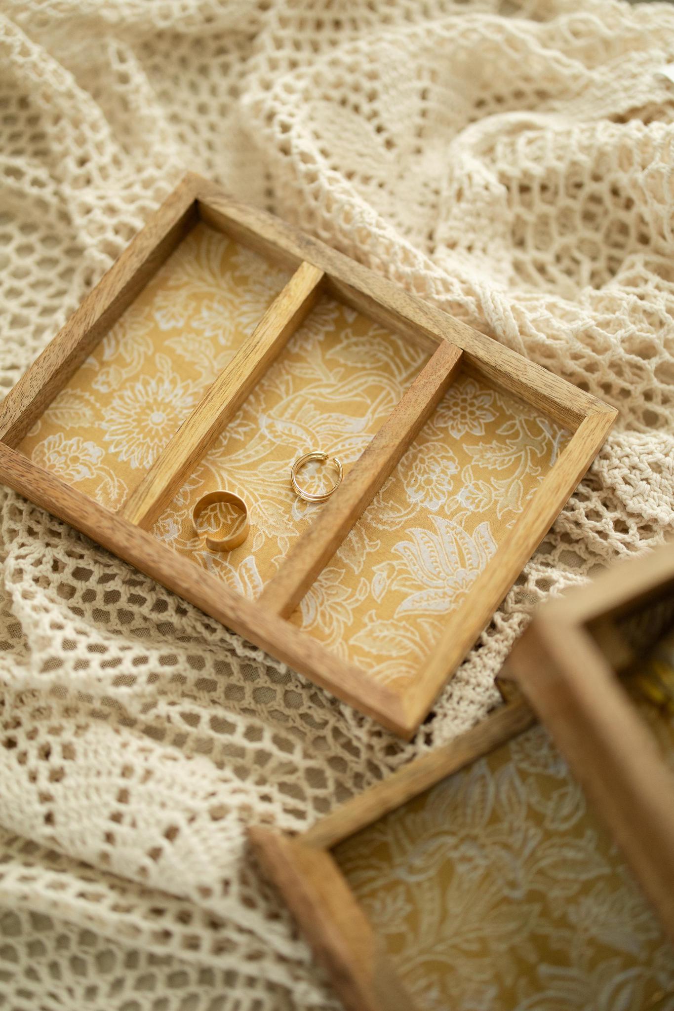 Hand-carved Wood Jewelry Box