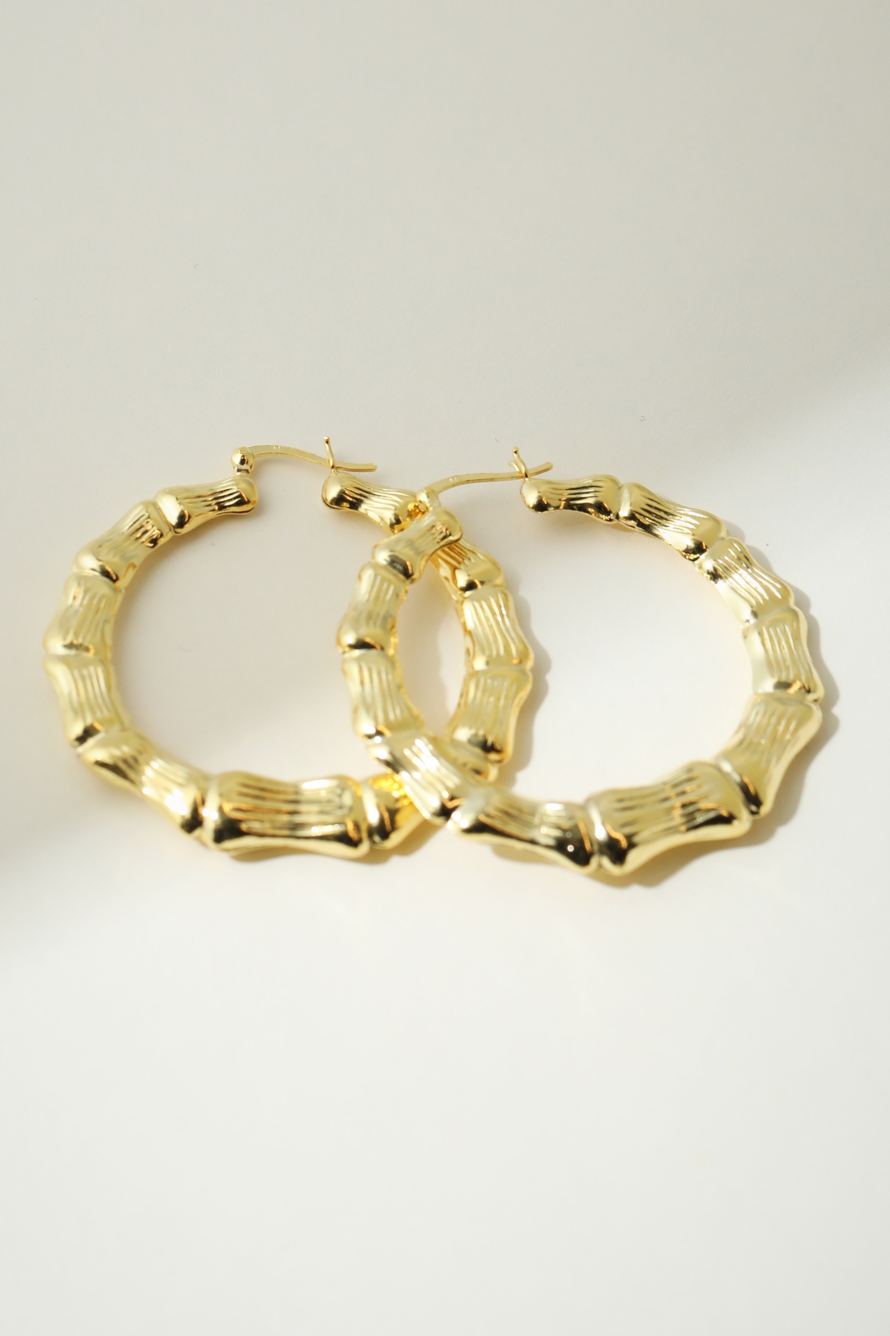 Bamboo Hoop Earring