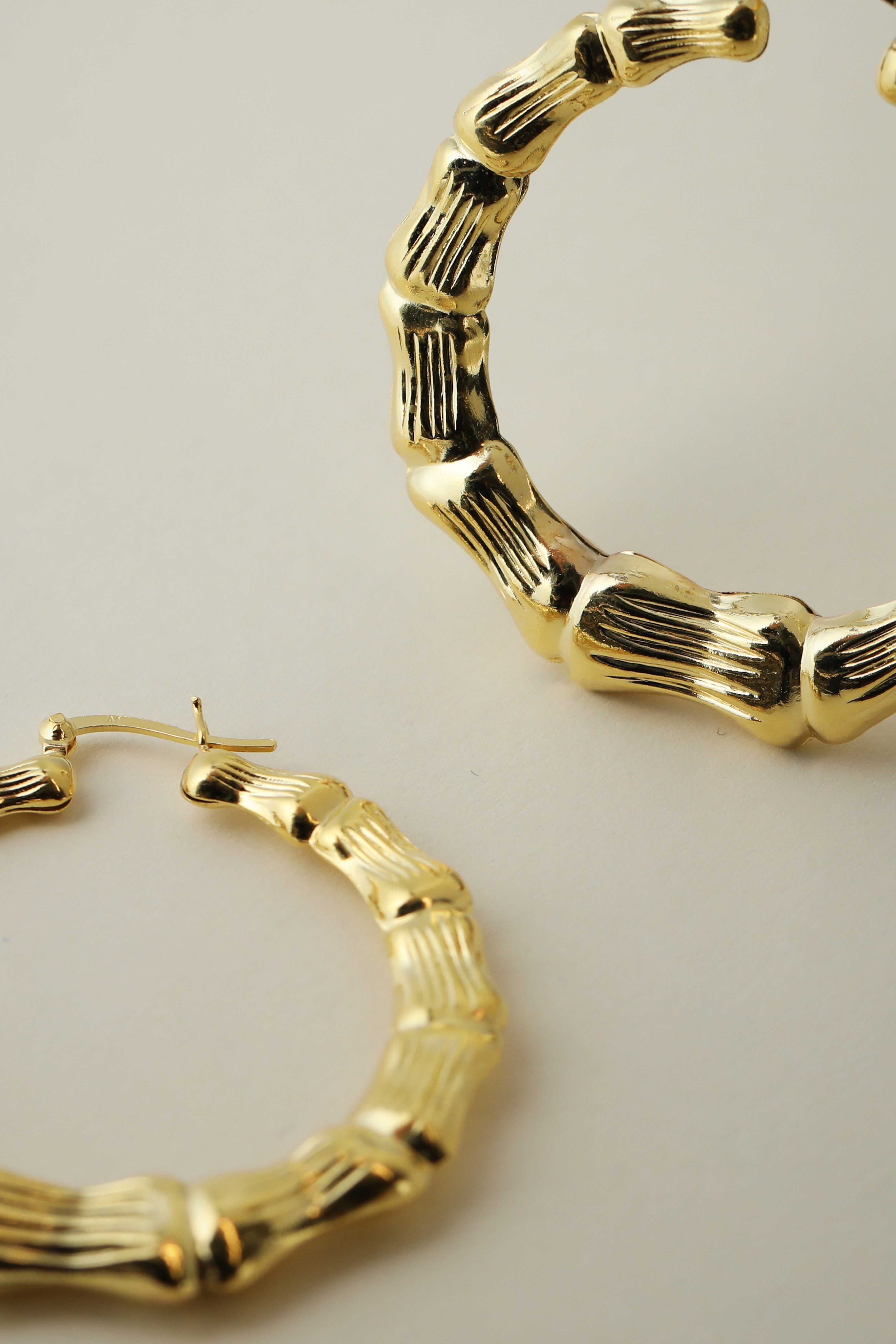Bamboo Hoop Earring