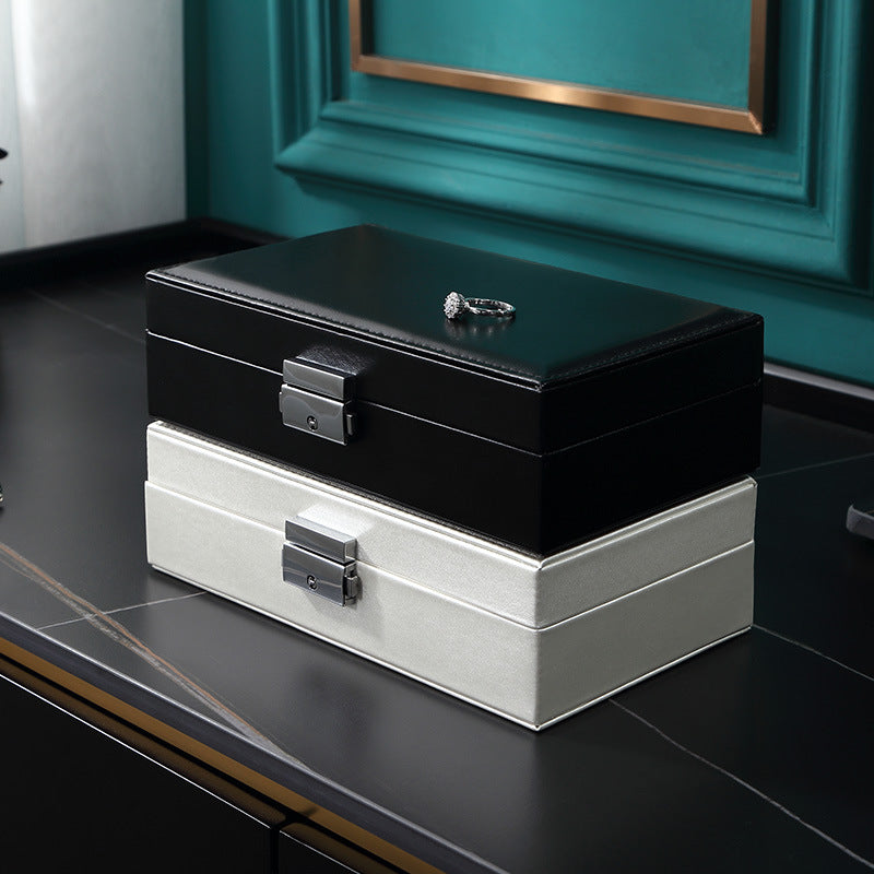 rectangular lock jewelry box