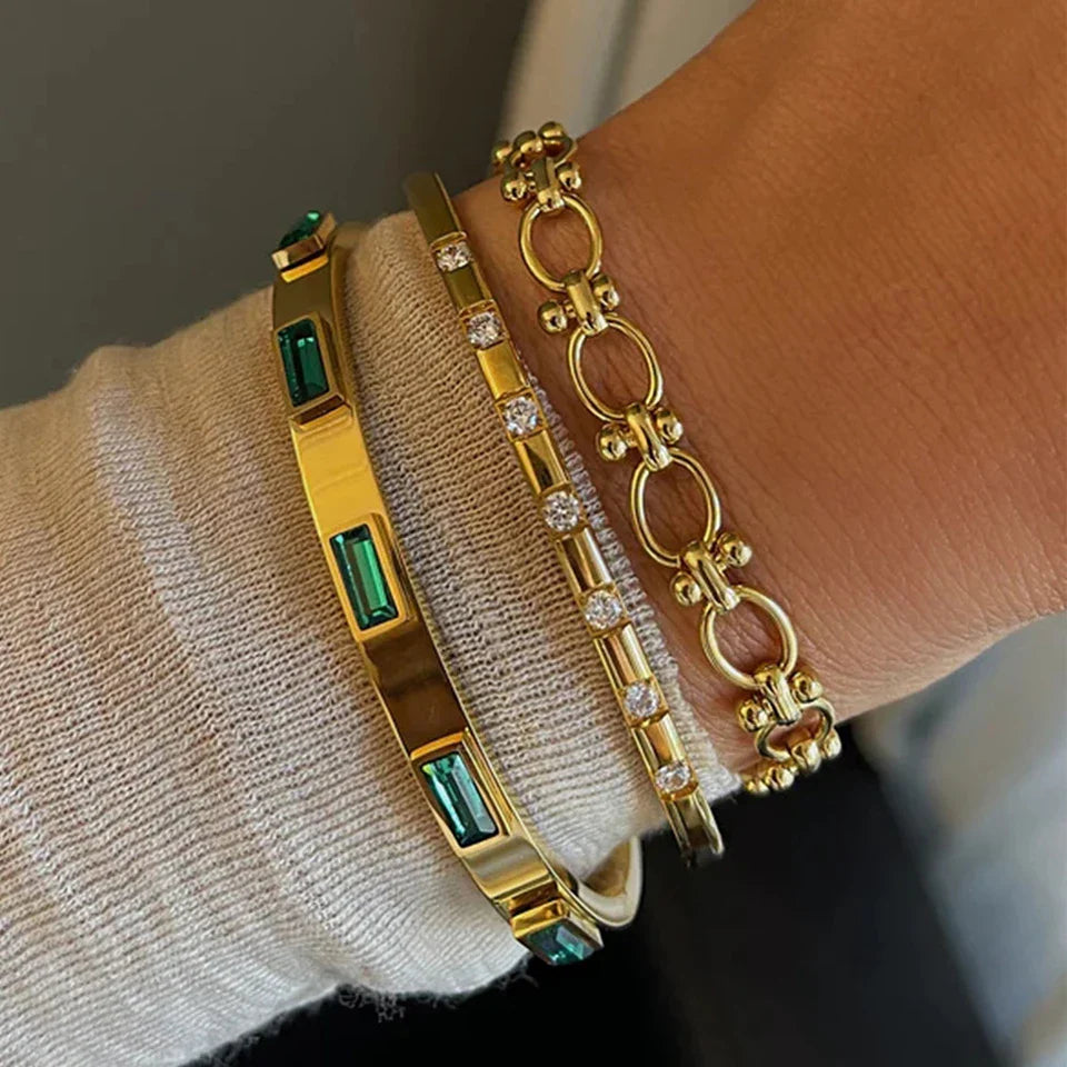 3Pcs Stacked Bangle Bracelets