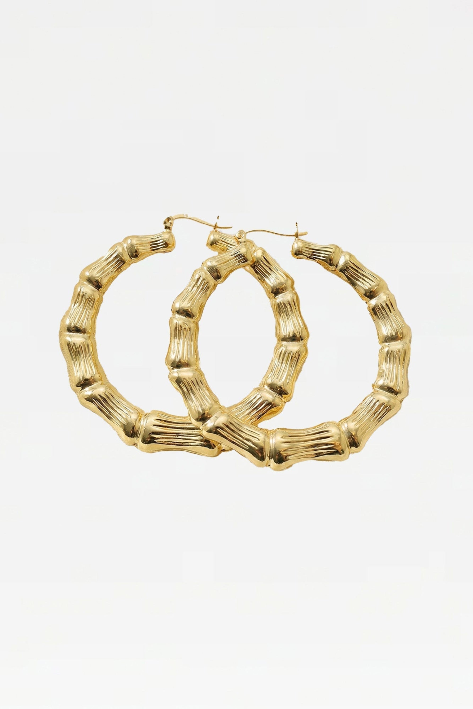 Bamboo Hoop Earring